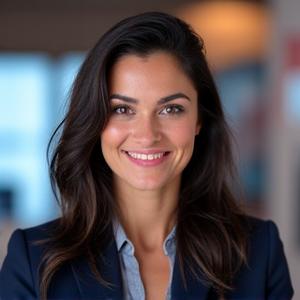 Portrait of Elara Vance, Co-Founder and CEO of Pixel Hearth Studios