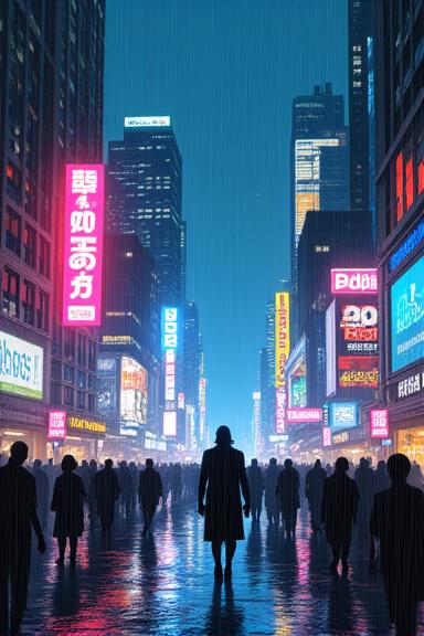 Cover art of 'Cyberpunk Streets' comic book, depicting a neon-lit city street with an AR data overlay indicator.