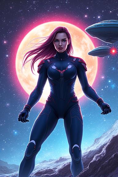 Cover art of 'The Nova Chronicles' comic book, showing a futuristic hero in dynamic pose with an AR indicator.