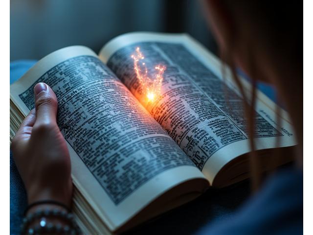 Hand holding a smartphone over a comic panel, revealing a hidden glowing symbol or text thanks to AR.
