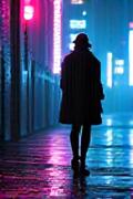 Cover art for 'Cyber City Noir: Case 1' by Hiroshi Tanaka, futuristic detective in a rainy neon city.
