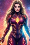 Cover art for 'The Etheria Saga: Vol 3' by Elara Vance, showing a cosmic warrior against a nebula background.