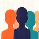 Icon of people connected, representing community and feedback