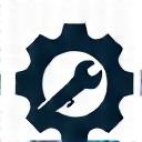 Icon representing technical support with a wrench and gears