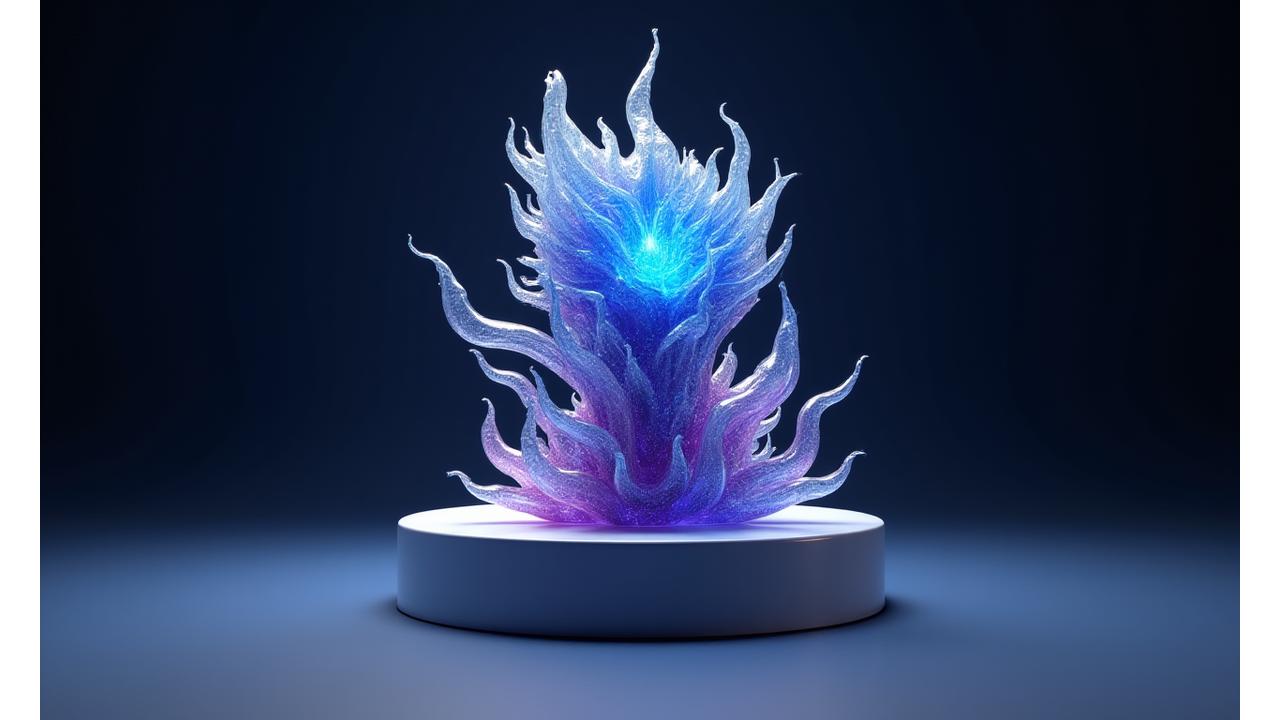 A finely detailed, stylized collectible toy, 'Astral Bloom', by artist Elara Vance, displayed under dramatic lighting, with cosmic elements.