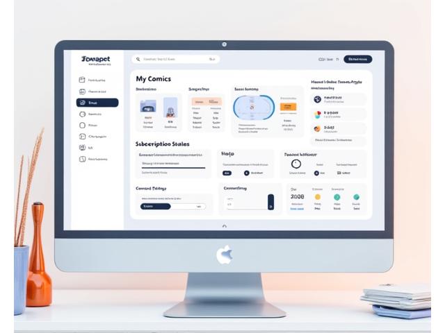 Illustration of a clean, intuitive account dashboard showing subscription status and content settings